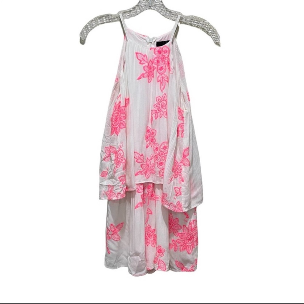 Pink and white Aqua halter romper XS